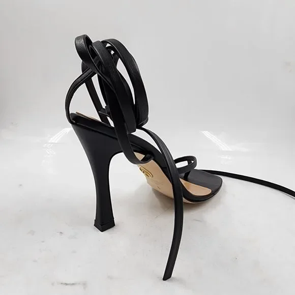 Brother Vellies Bike Strappy Tassel High Heel Sandals Women's 6 Midnight Lace Up - Picture 12 of 15